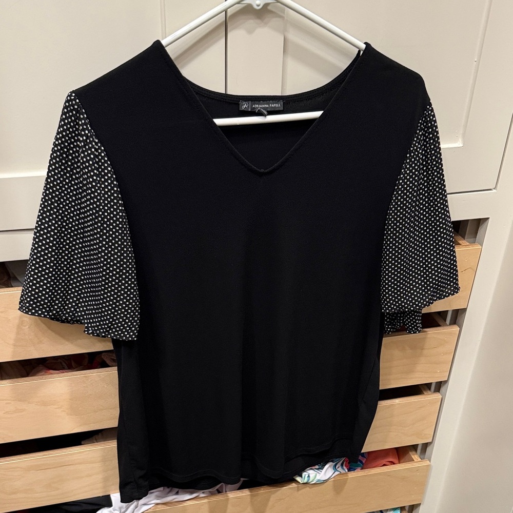 Adrianna Papell Classic Black Blouse